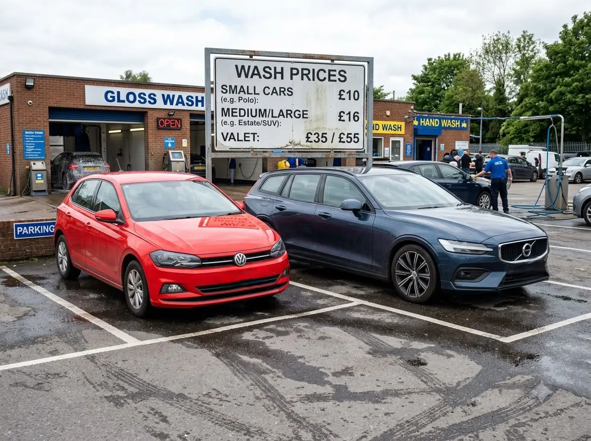 Cheap car wash near me, hatchback and SUV pricing comparison Witham