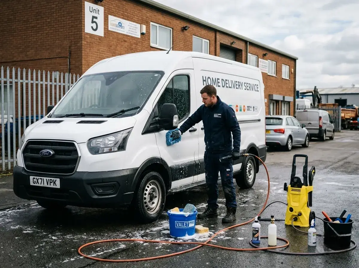 Commercial van valeting for dealerships in Witham