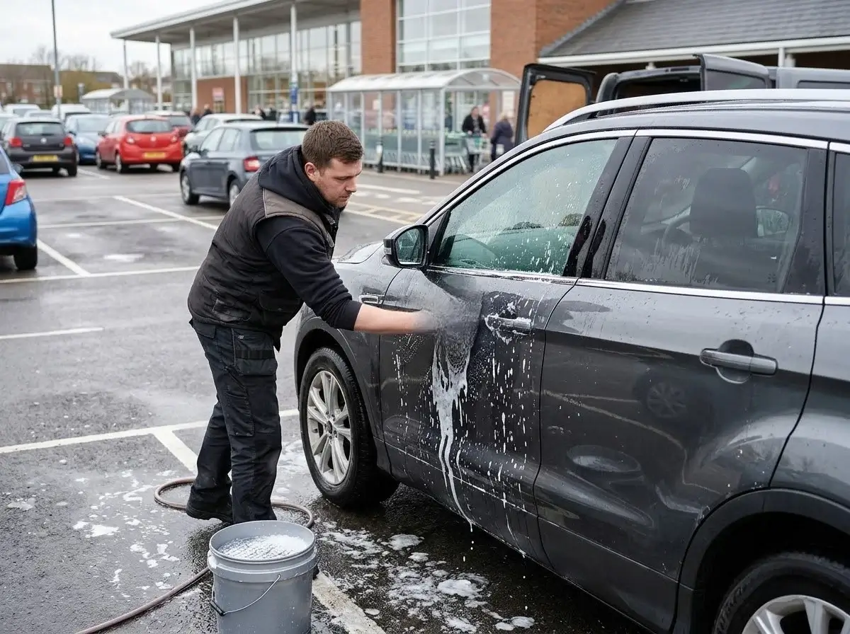 Bright Valeting Group team valeting a car in Witham